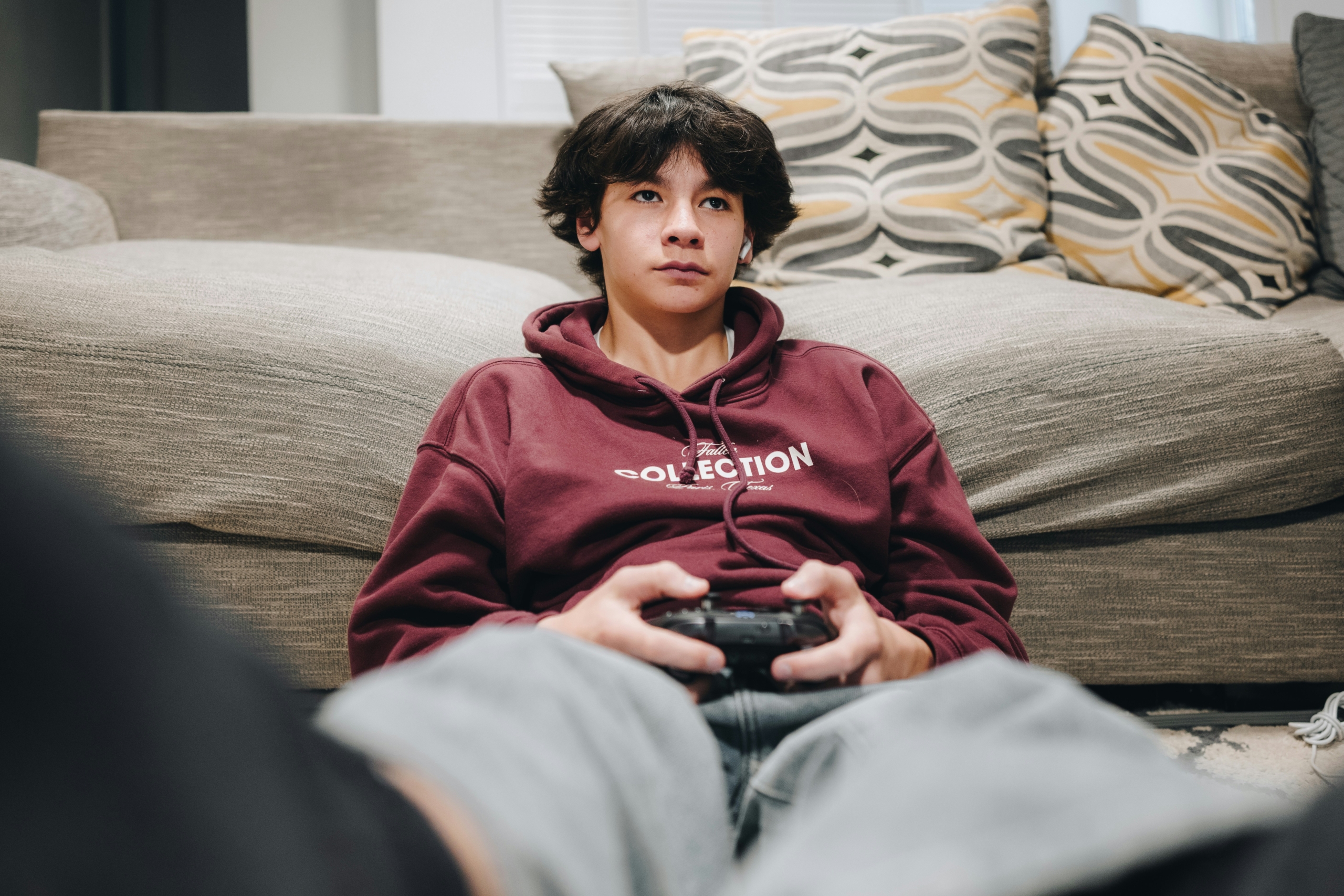 paediatric-us-relaxed Teenager relaxing at home before a paediatric ultrasound scan